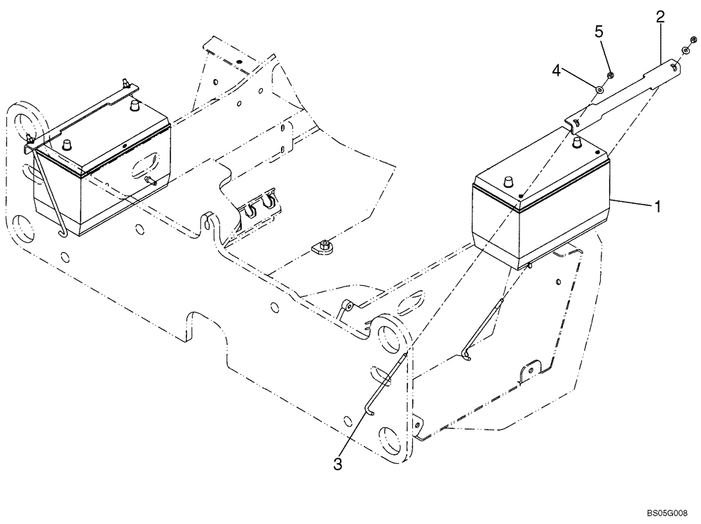 Схема запчастей Case 721E - (04-05) - BATTERY (04) - ELECTRICAL SYSTEMS