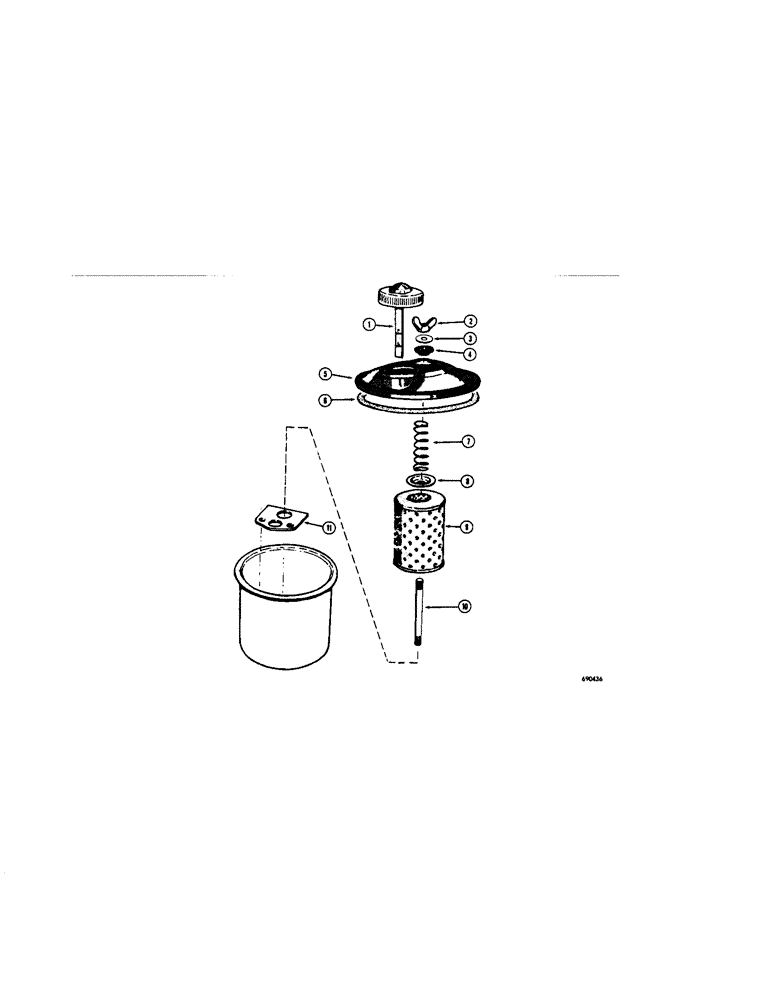 Схема запчастей Case W7 - (150[1]) - A17531 POWER STEERING RESERVOIR (05) - STEERING