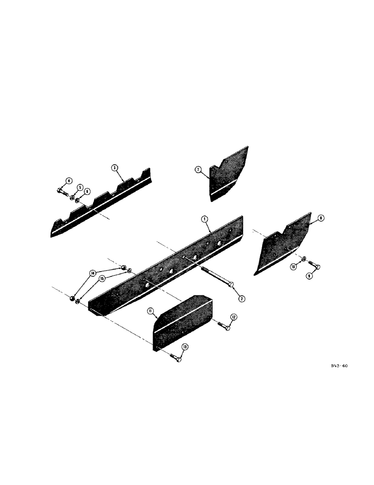 Схема запчастей Case 420 - (066[1]) - ROCK GUARD (04) - UNDERCARRIAGE