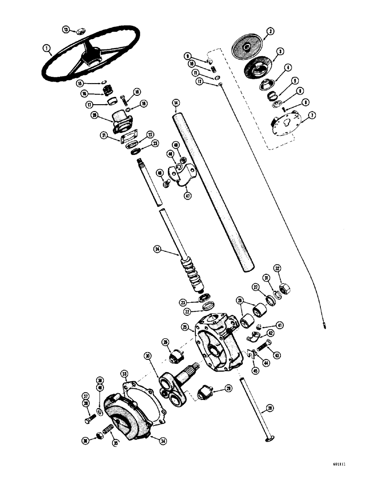 Схема запчастей Case W10C - (098) - STEERING GEAR (05) - STEERING