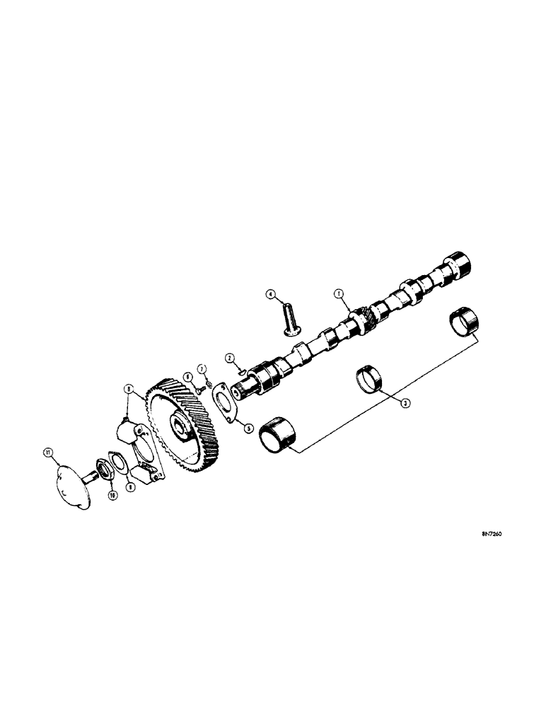 Схема запчастей Case 310F - (014[1]) - CAMSHAFT - GAS (01) - ENGINE