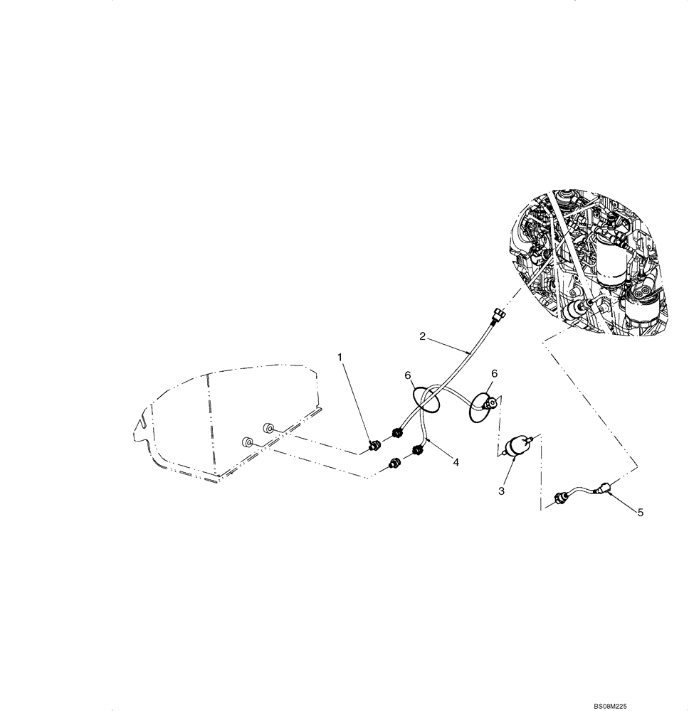 Схема запчастей Case 445 - (03-01) - FUEL LINES AND FUEL FILTER (03) - FUEL SYSTEM