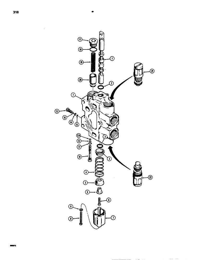 Схема запчастей Case 850B - (318) - D87078 AND D88766 SECTIONS, RIPPER, CLAM BUCKET, OR DUAL PULL BEHIND (07) - HYDRAULIC SYSTEM