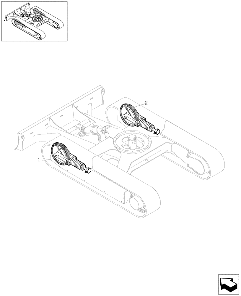 Схема запчастей Case CX27B - (3.020[01]) - IDLER ADJUSTER CRAWLERS (03) - Section 3