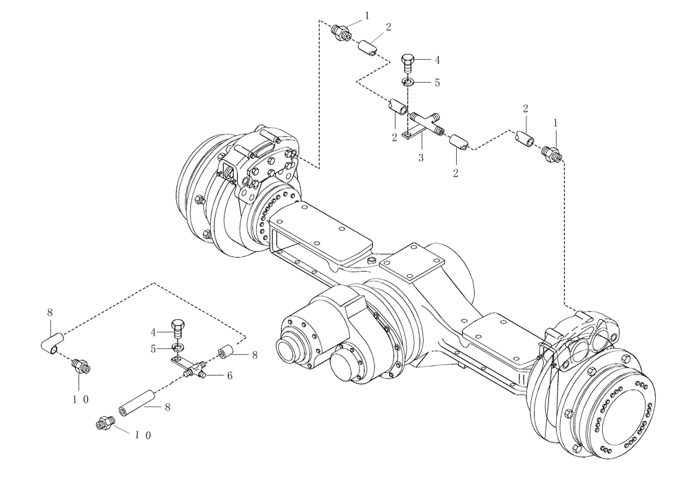 Схема запчастей Case 330 - (47A00011655[01]) - BRAKE SYSTEM - INTERMEDIATE AXLE (09) - Implement / Hydraulics / Frame / Brakes