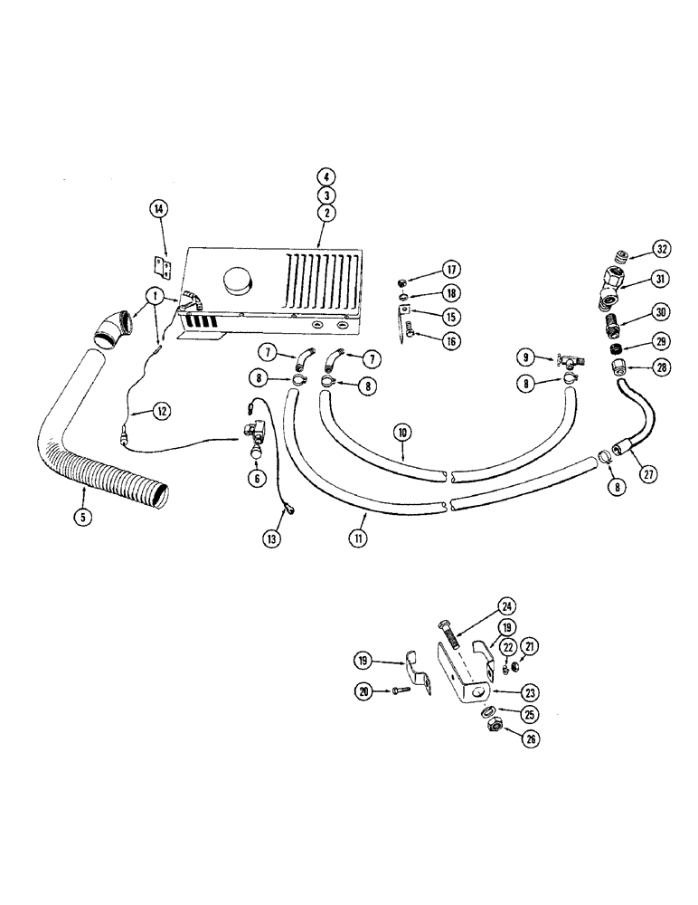 Схема запчастей Case W10 - (154) - CAB HEATER AND DEFROSTER (09) - CHASSIS