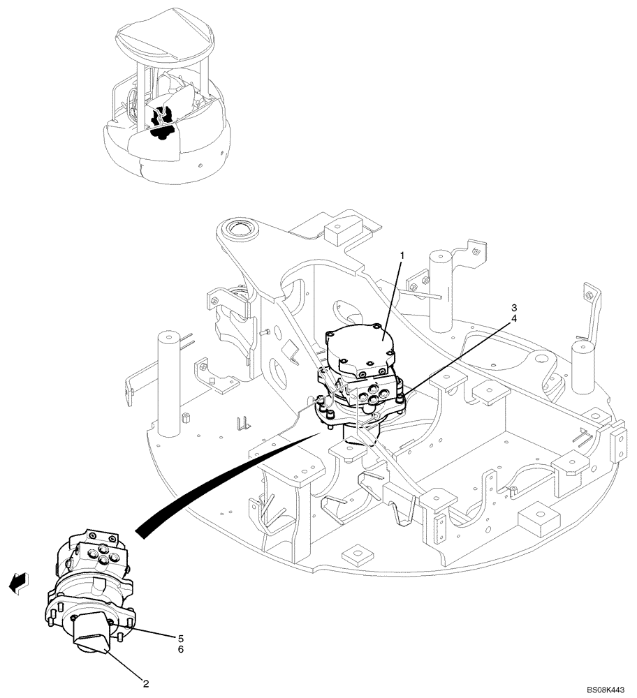 Схема запчастей Case CX27B BTW - (01-019) - MOTOR INSTAL, SLEWING (PM32W00007F1) (35) - HYDRAULIC SYSTEMS