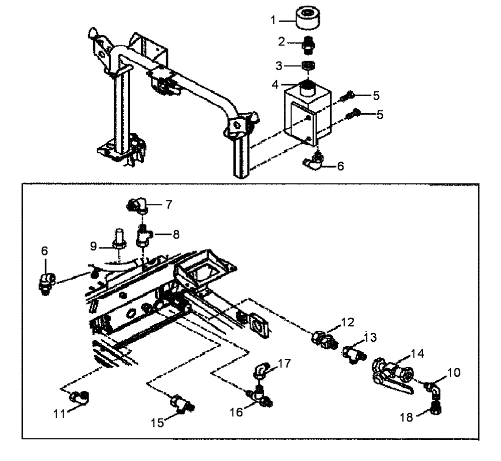 Схема запчастей Case 327B - (43A00010935[002]) - CONNECTIONS, HYDRAULIC STEERING, OPTIONAL (P.I.N. HHD0327BN7PG57000 AND AFTER) (84223888) (09) - Implement / Hydraulics / Frame / Brakes