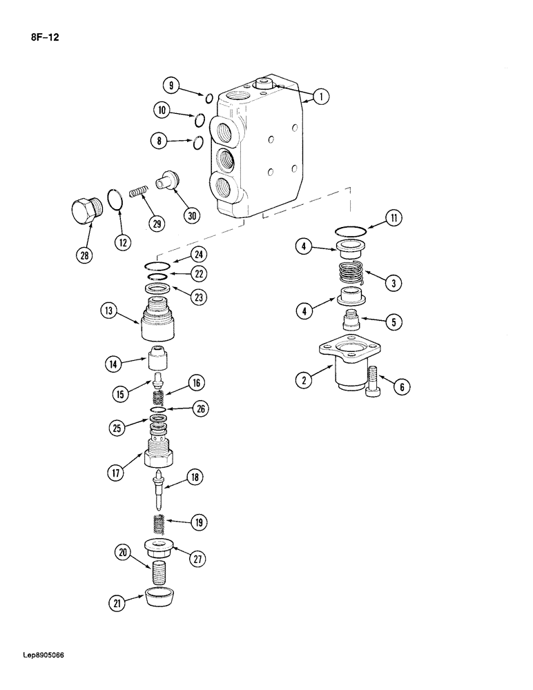 Схема запчастей Case 688 - (8F-12) - CONTROL VALVE FOR OPTIONS (08) - HYDRAULICS