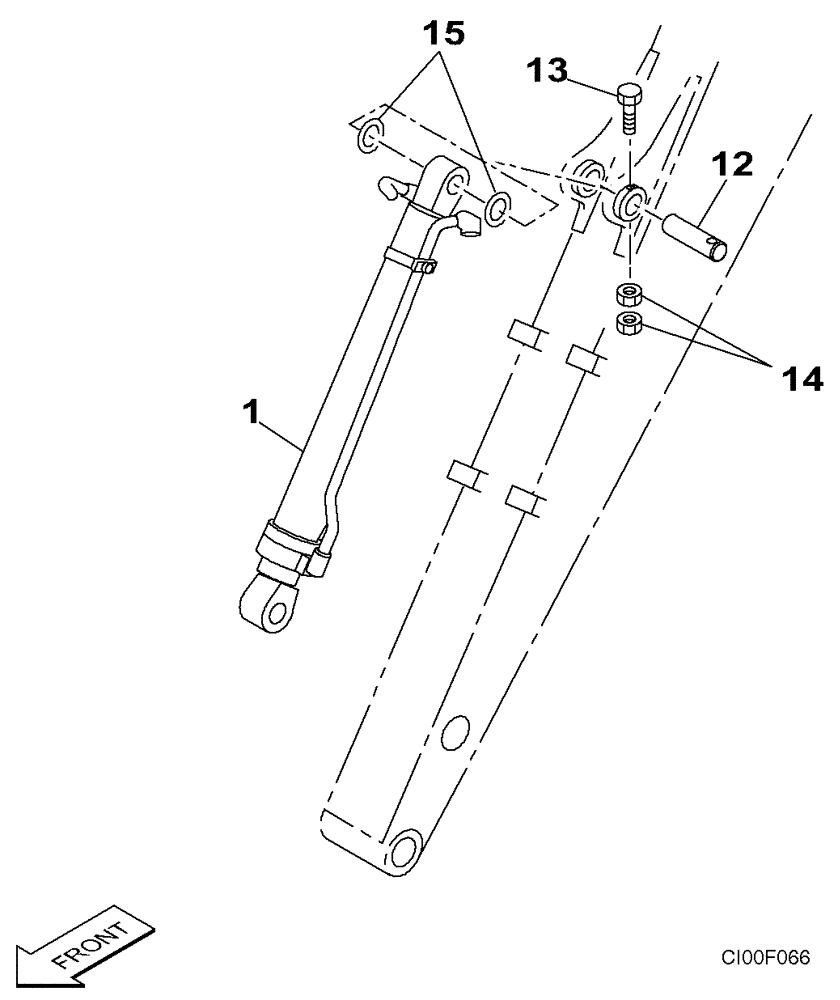 Схема запчастей Case CX160 - (09-39) - BUCKET CYLINDER - MOUNTING (09) - CHASSIS/ATTACHMENTS