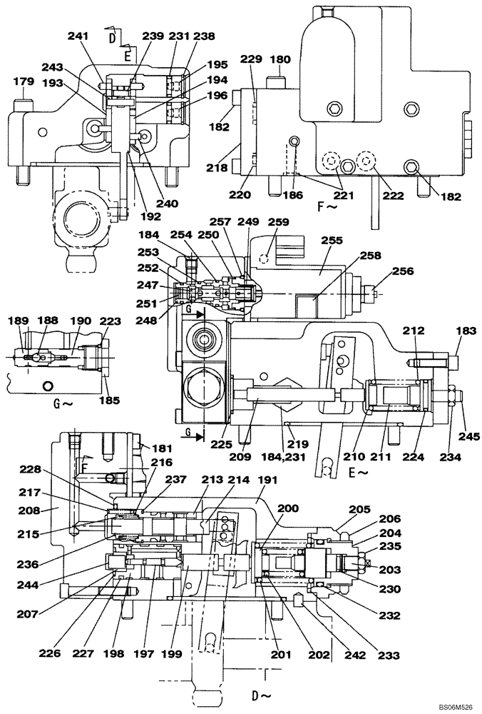 Схема запчастей Case CX290B - (08-96) - KBJ12130 PUMP ASSY, HYDRAULIC - REGULATOR (08) - HYDRAULICS