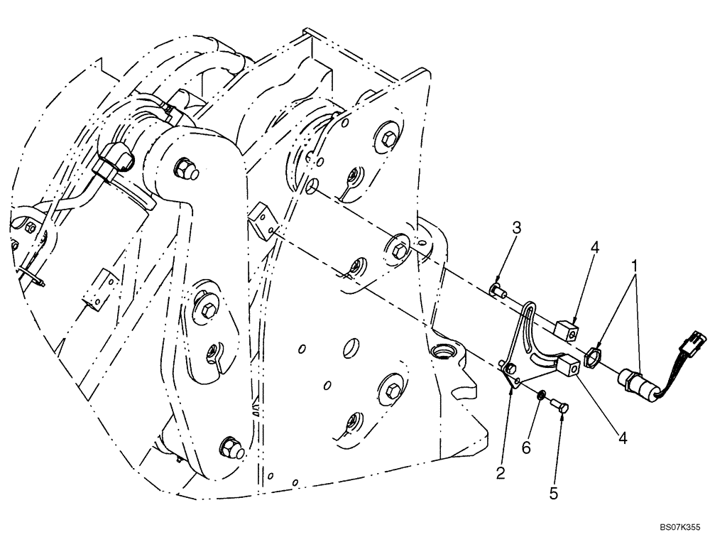 Схема запчастей Case 521F - (55.420.04) - CONTROL - BUCKET HEIGHT AND RETURN-TO-TRANSPORT (XT LOADER) (55) - ELECTRICAL SYSTEMS