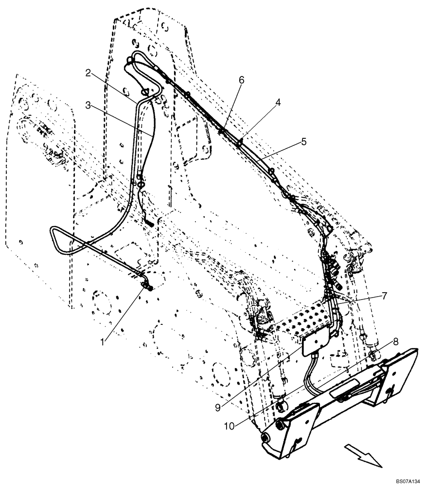 Схема запчастей Case 410 - (08-06A) - HYDRAULICS - COUPLER SYSTEM, IF USED (08) - HYDRAULICS