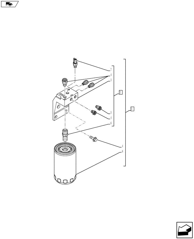 Схема запчастей Case F4HE0484G J100 - (10.206.01) - FUEL FILTER (2855791) (10) - ENGINE