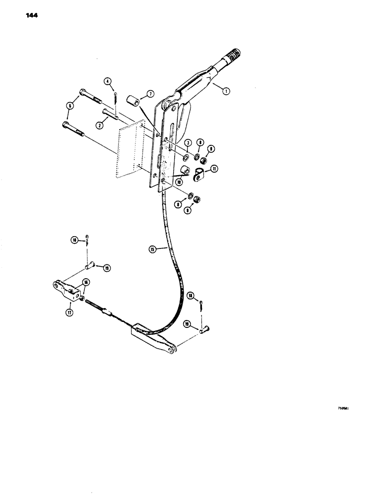 Схема запчастей Case 450 - (144) - PARKING BRAKE (05) - UPPERSTRUCTURE CHASSIS