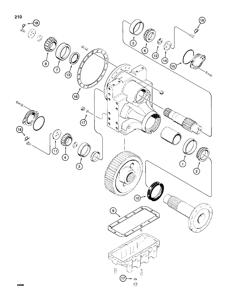 Схема запчастей Case 1150D - (210) - TRANSMISSION SERVICE KITS, FINAL DRIVE OVERHAUL AND SEAL KITS (06) - POWER TRAIN