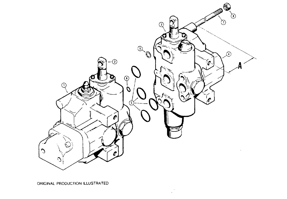 Схема запчастей Case 1450 - (286) - R28047 2 SPOOL VALVE, TILT DOZER MODELS (08) - HYDRAULICS