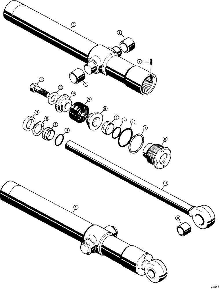 Схема запчастей Case 32S - (068) - DUMP CYLINDER (Feb 10 2006 12:46PM) 