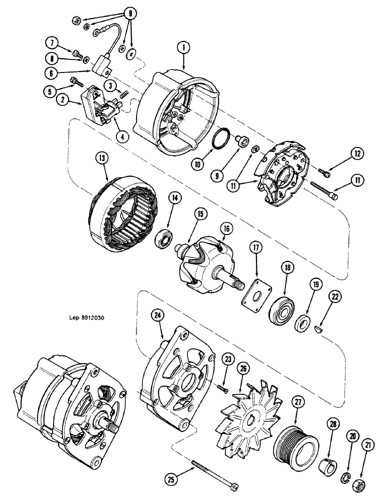 Схема запчастей Case 688C - (4-02) - ALTERNATOR (06) - ELECTRICAL SYSTEMS