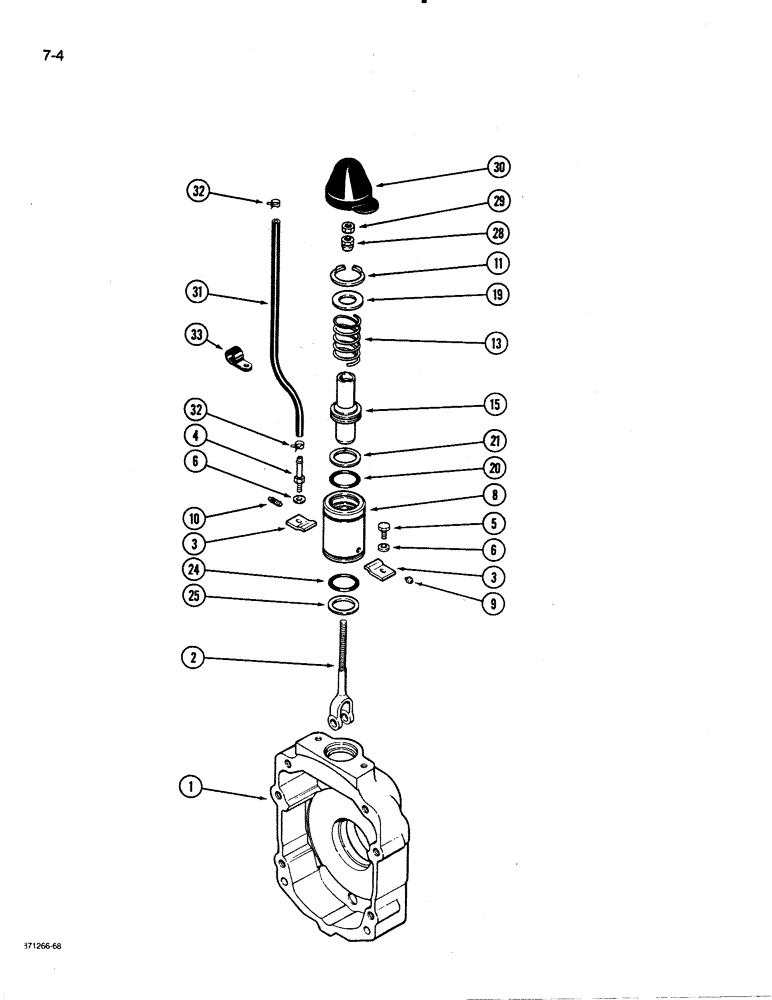 Схема запчастей Case 480E LL - (7-04) - TRANSAXLE, DIFFERENTIAL BRAKE ACTUATOR (07) - BRAKES