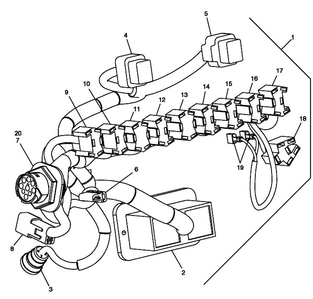 Схема запчастей Case 650L - (55.100.02) - HARNESS, CONSOLE - CAB/CANOPY (55) - ELECTRICAL SYSTEMS