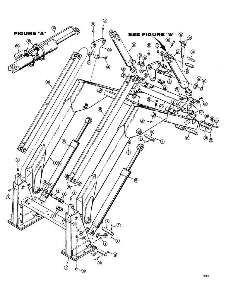 Схема запчастей Case 1530 - (063C) - LOADER LIFT FRAME AND RELATED PARTS SELF LEVELING, USED SERIAL NO. 9818251 AND AFTER (09) - CHASSIS/ATTACHMENTS