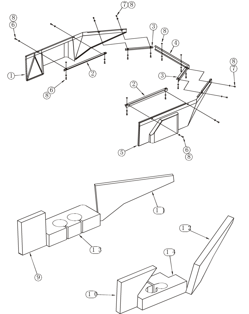 Схема запчастей Case 921C - (09-46) - COVERS - CAB AND CANOPY, LOWER (09) - CHASSIS