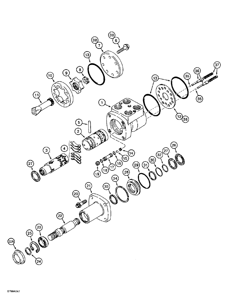 Схема запчастей Case 586E - (5-11A) - STEERING CONTROL VALVE (05) - STEERING