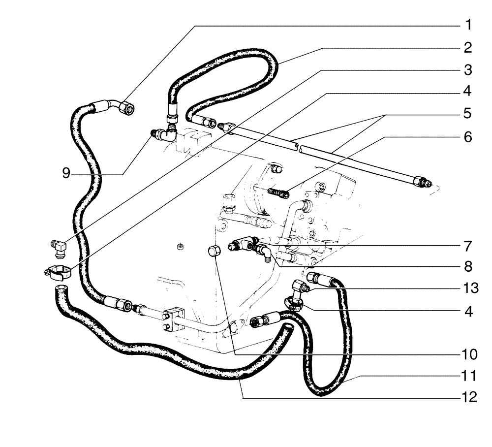 Схема запчастей Case 885B AWD - (08-04[01]) - REAR HYDRAULIC SYSTEM (08) - HYDRAULICS