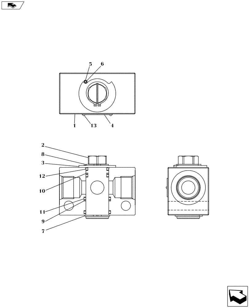 Схема запчастей Case CX235C SR - (35.350.09) - STOP VALVE (35) - HYDRAULIC SYSTEMS