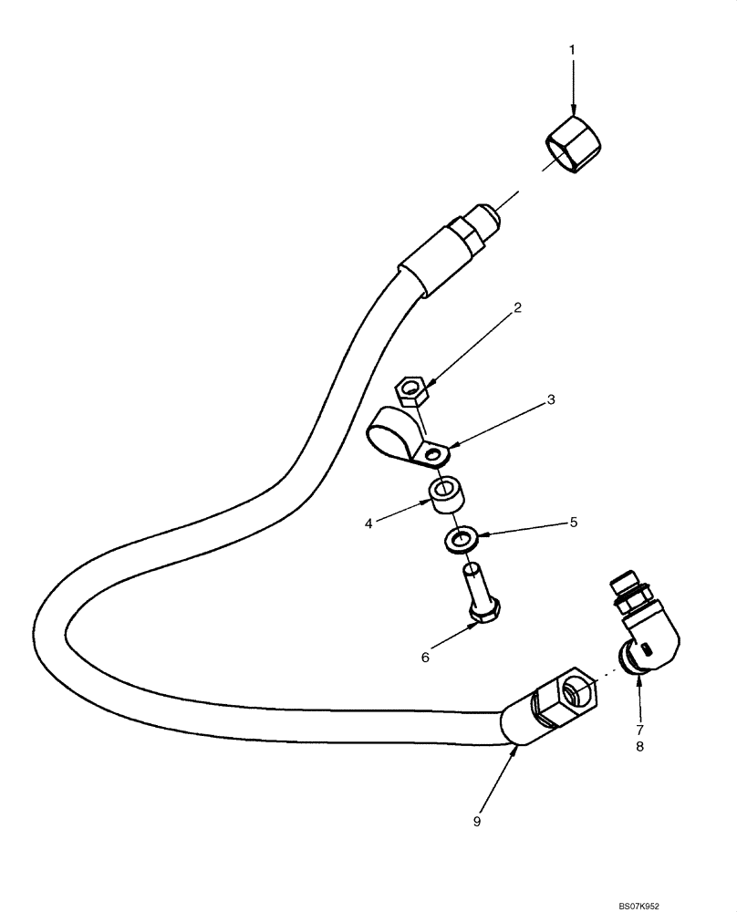 Схема запчастей Case 410 - (02-08) - REMOTE OIL DRAIN (02) - ENGINE