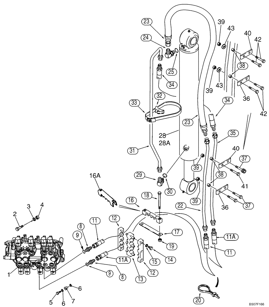 Схема запчастей Case 580SM - (08-10) - HYDRAULICS - CYLINDER, BACKHOE BOOM (08) - HYDRAULICS