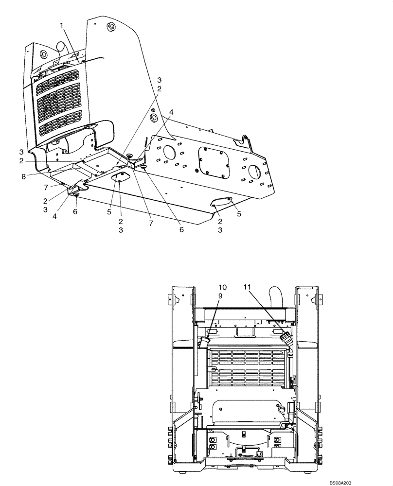 Схема запчастей Case 445 - (09-10) - CHASSIS (445) (09) - CHASSIS