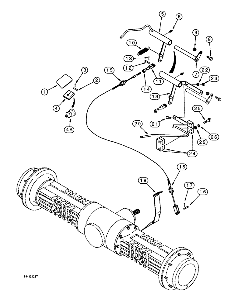 Схема запчастей Case 580L - (6-050) - REAR AXLE DIFFERENTIAL LOCK (06) - POWER TRAIN