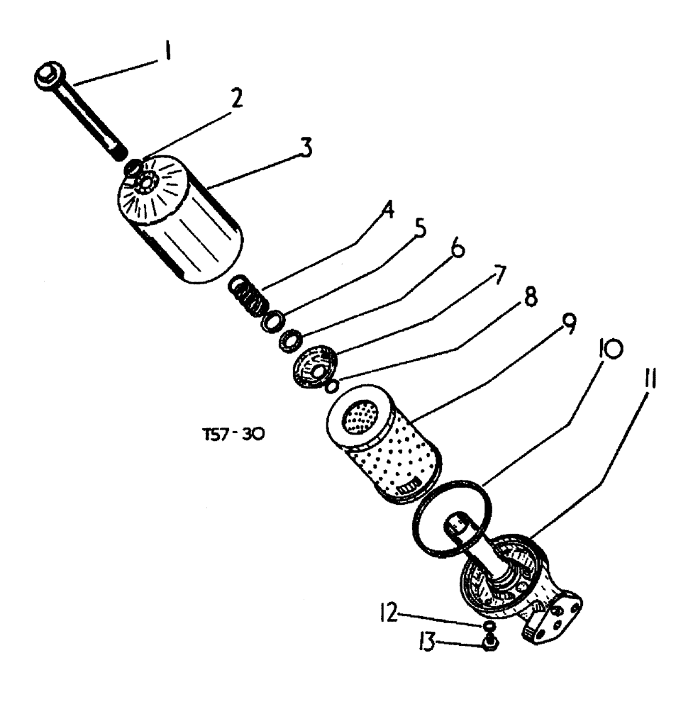 Схема запчастей Case 500 - (12-144) - LUBRICATING OIL FILTER PETROL ENGINE UP TO 500/567 No Description