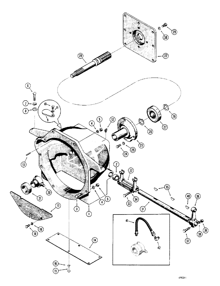 Схема запчастей Case 310G - (096) - CLUTCH HOUSING AND RELATED PARTS (03) - TRANSMISSION