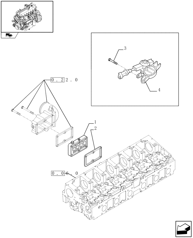 Схема запчастей Case F2CE9684H E003 - (0.36.02) - INTAKE MANIFOLD (504231916) 