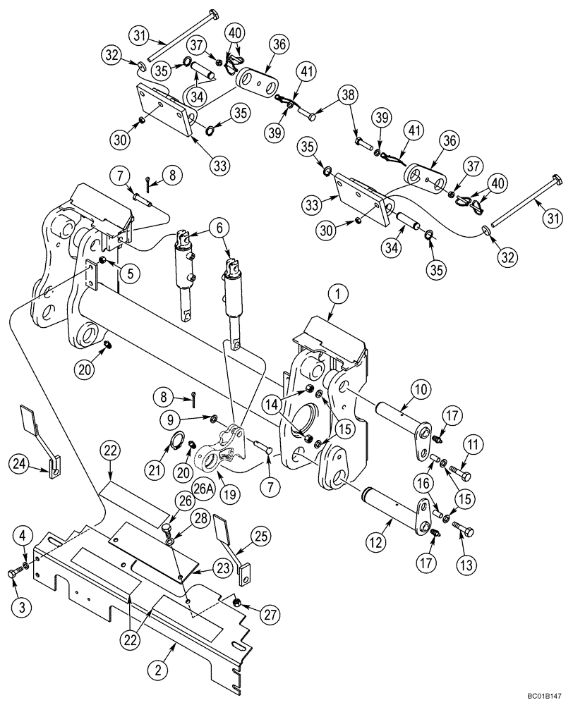 Схема запчастей Case 95XT - (09-05) - COUPLER, HYDRAULIC (Mar 17 2010 11:11AM) (09) - CHASSIS