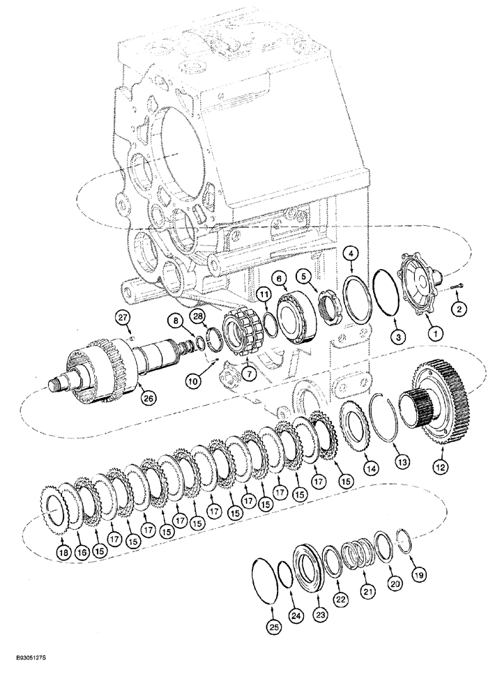 Схема запчастей Case 921 - (6-048) - TRANSMISSION ASSEMBLY 114363A1, THIRD GEAR AND CLUTCH (06) - POWER TRAIN