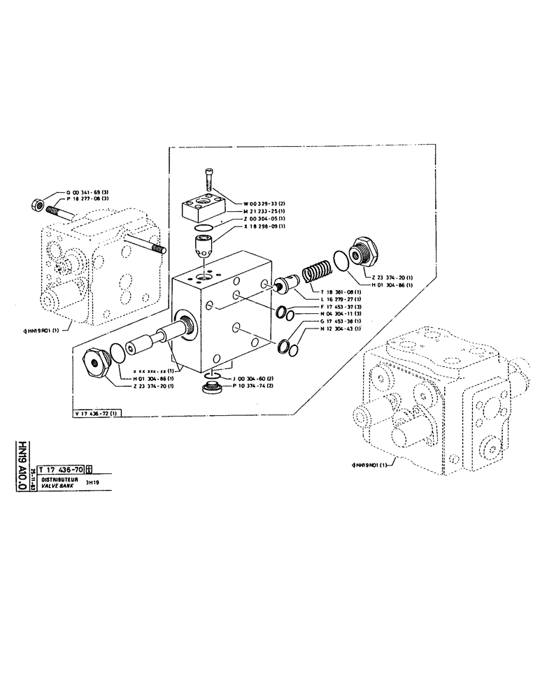 Схема запчастей Case 160CL - (208) - VALVE BANK (07) - HYDRAULIC SYSTEM