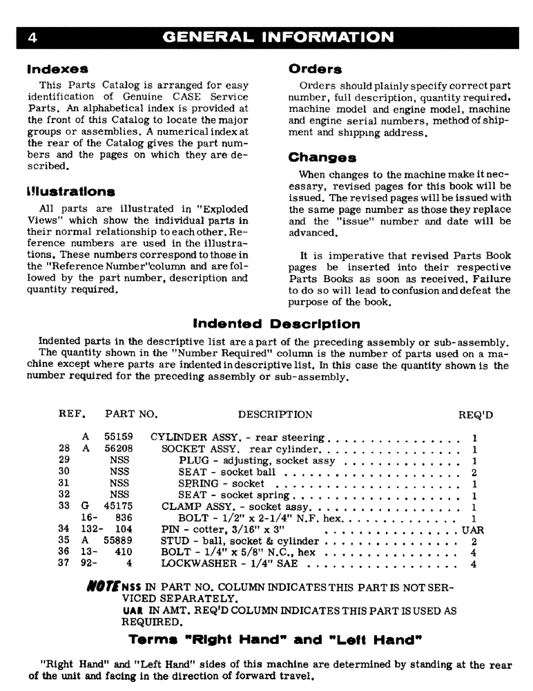 Схема запчастей Case 980 - (004) - GENERAL INFORMATION (00) - GENERAL