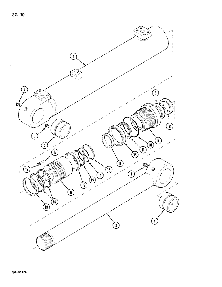 Схема запчастей Case 688 - (8G-10) - BOOM CYLINDER (08) - HYDRAULICS