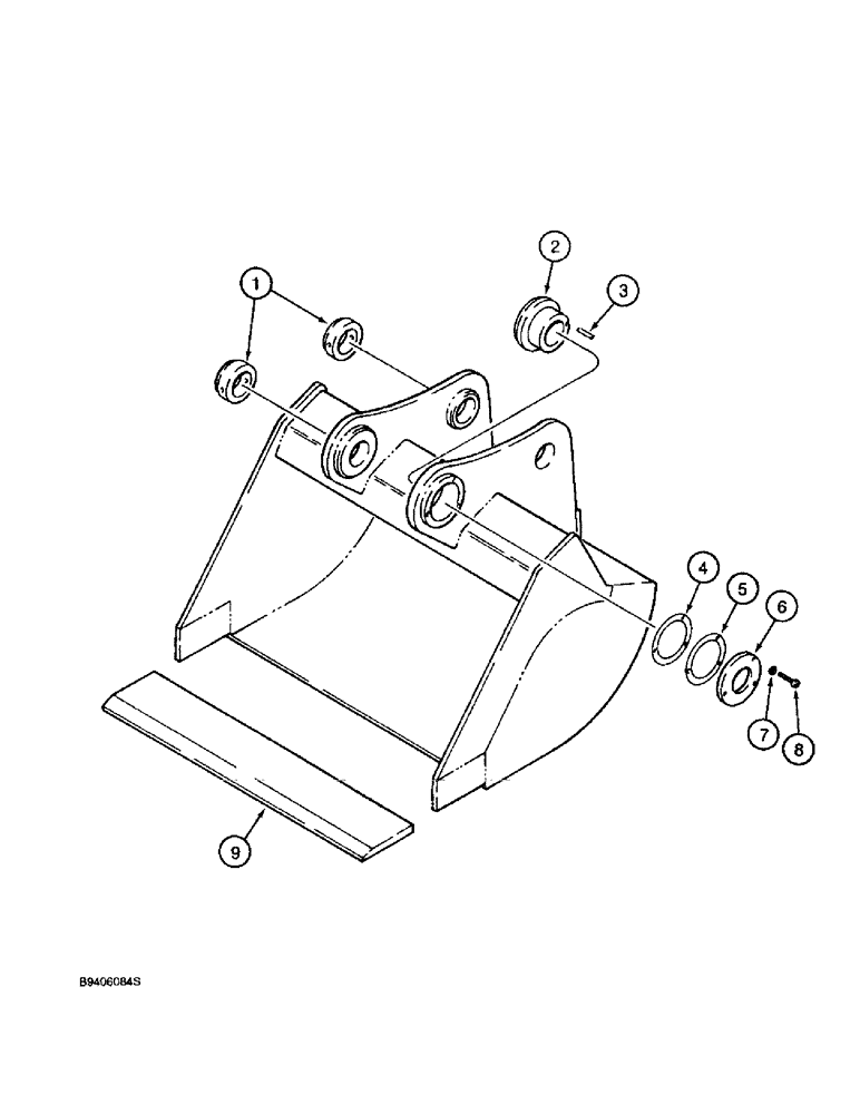 Схема запчастей Case 9010 - (9-56) - CENTRAL FABRICATORS BUCKETS, DITCH (09) - CHASSIS