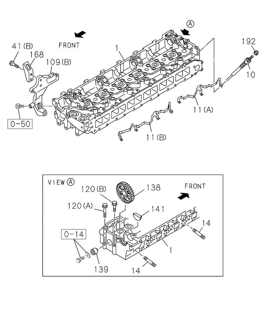 Схема запчастей Case CX350C - (02-007[02]) - CYLINDER HEAD (02) - ENGINE