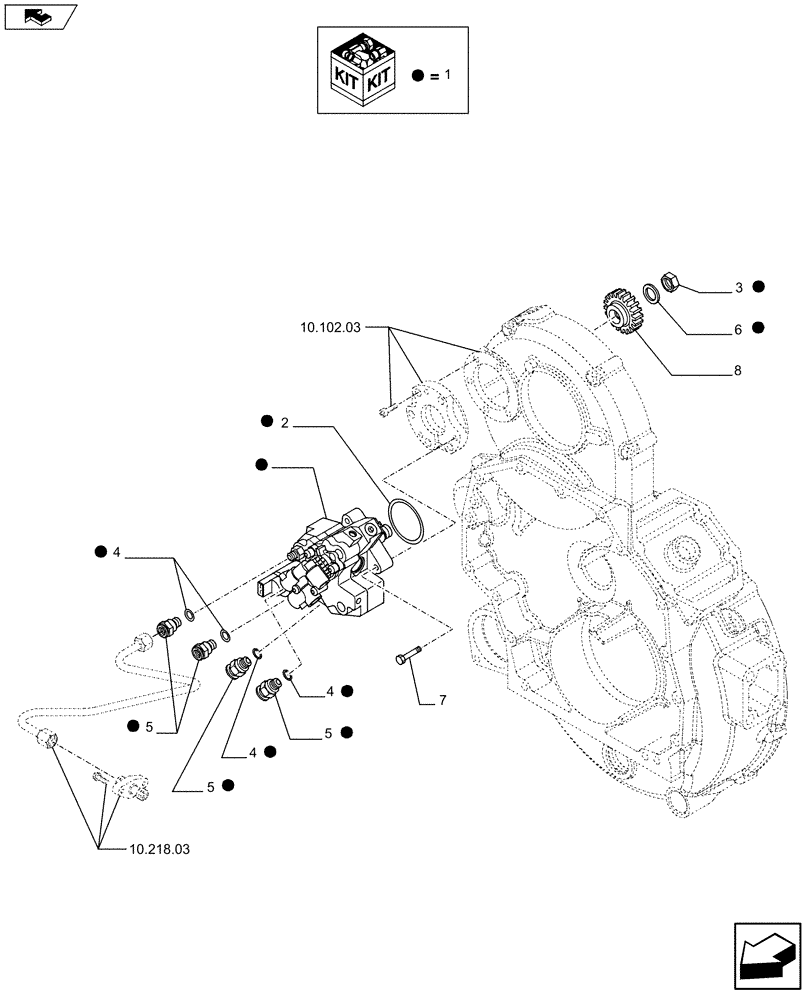 Схема запчастей Case F2CE9684P E024 - (10.247.01) - INJECTION PUMP (504129899) (10) - ENGINE