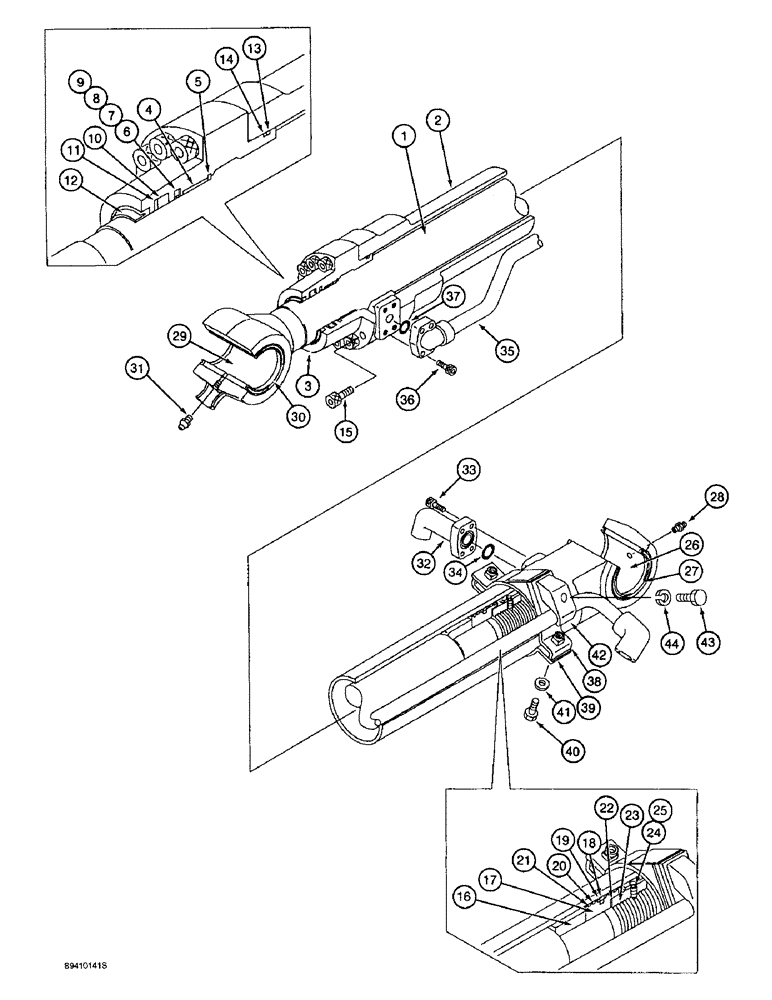 Схема запчастей Case 9030B - (8-180) - BUCKET CYLINDER, MODELS WITHOUT LONG REACH (08) - HYDRAULICS