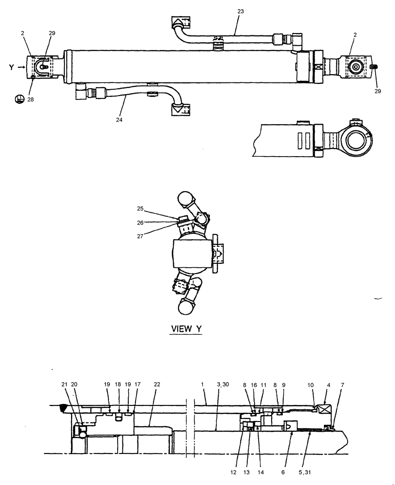 Схема запчастей Case CX20B - (HC600-01[1]) - LIFT CYLINDER (CANOPY) (35) - HYDRAULIC SYSTEMS