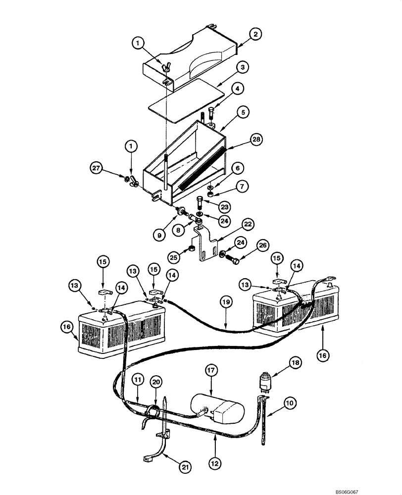 Схема запчастей Case 865 - (04.13[00]) - ELECTRIC SYSTEM - BATTERY (04) - ELECTRICAL SYSTEMS