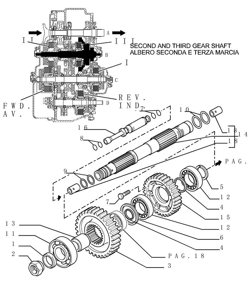 Схема запчастей Case 1850K - (1.211[20]) - TRANSMISSION - COMPONENTS Hydrostatic Transmission