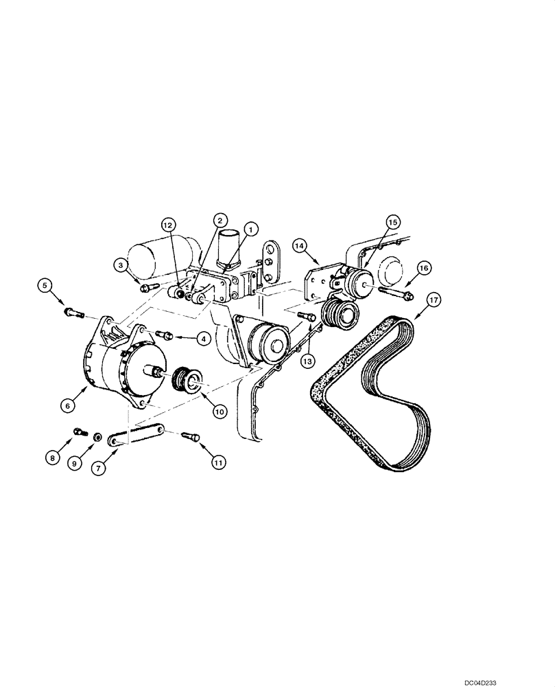 Схема запчастей Case 865 - (04.03[00]) - ALTERNADOR 70A - ASSEMBLY (04) - ELECTRICAL SYSTEMS